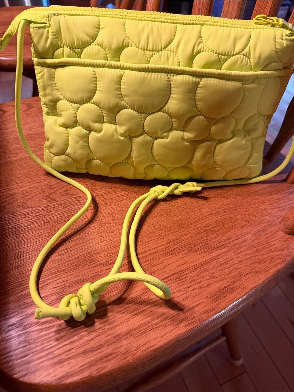 Vera Bradley Neon Yellow Quilted Crossbody Bag
